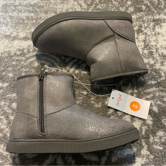 New Cat & Jack Grey Winter Boots - Picture 2 of 6